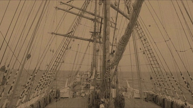 航海之旅-程式化的老电影视频素材