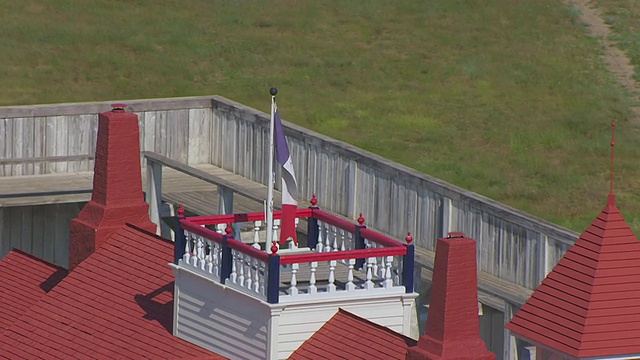 这是美国北达科他州联合要塞贸易站的旗帜视频素材