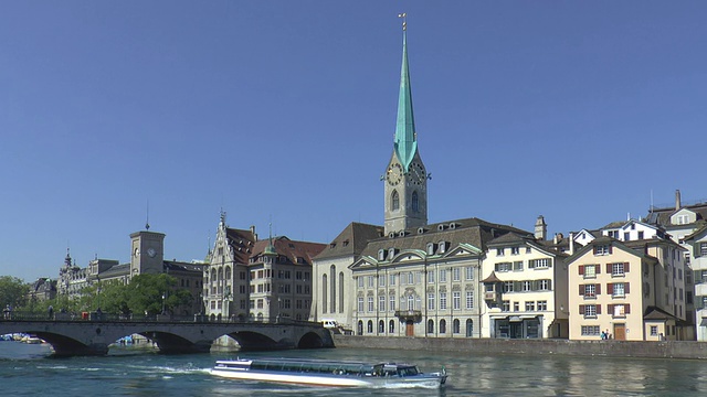 Fraumünster教堂-苏黎世，瑞士视频下载