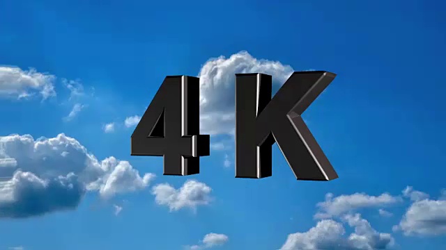 4K超高清电视技术标志图标视频下载