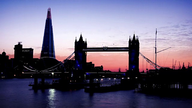 伦敦塔桥和碎片大厦视频素材