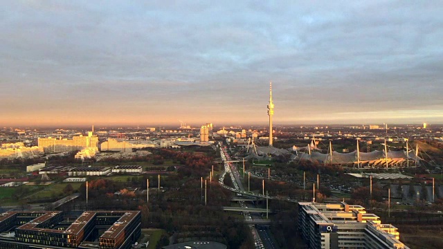 慕尼黑。从以上观点。间隔拍摄。的城市。德国。鸟瞰图。视频素材