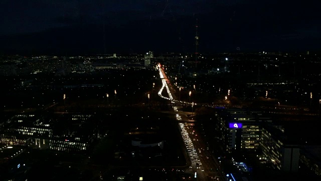 慕尼黑。从以上观点。间隔拍摄。的城市。德国。鸟瞰图。的夜晚。视频素材