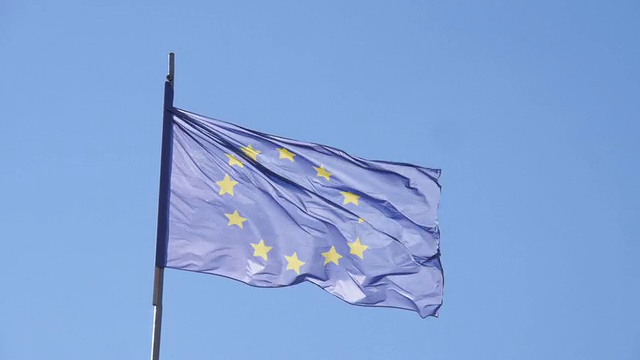 欧洲联盟的旗帜视频素材