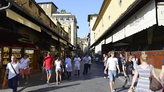 维奇奥桥，佛罗伦萨，意大利视频素材