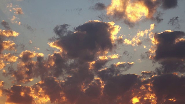 日落天空的云视频素材
