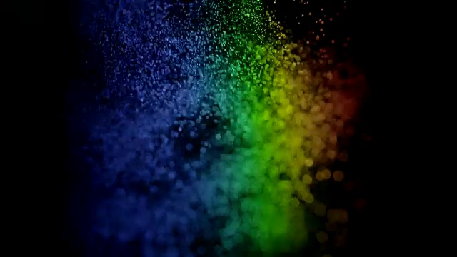 透过水滴投射的光线显示出美丽的可见光谱。视频下载