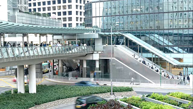 在香港中环的延时摄影视频下载