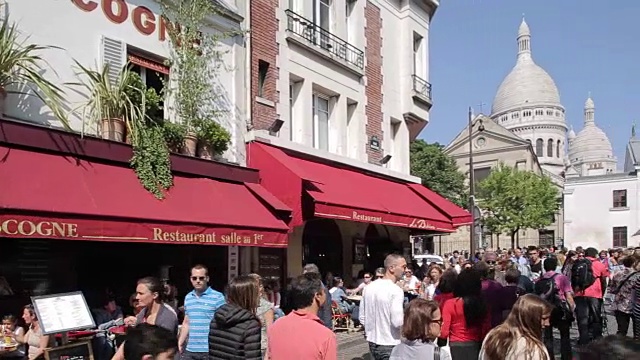 欧洲，法国巴黎，蒙马特广场视频素材