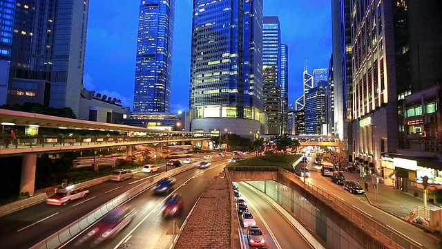 香港中环天际线城市景观视频下载