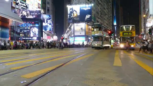 时光流逝:香港拥挤的人群视频素材