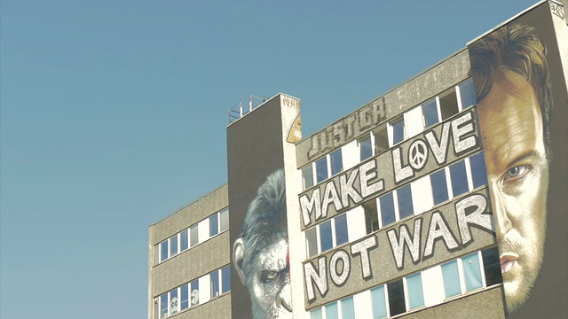 柏林墙，涂鸦，壁画，ZI视频素材