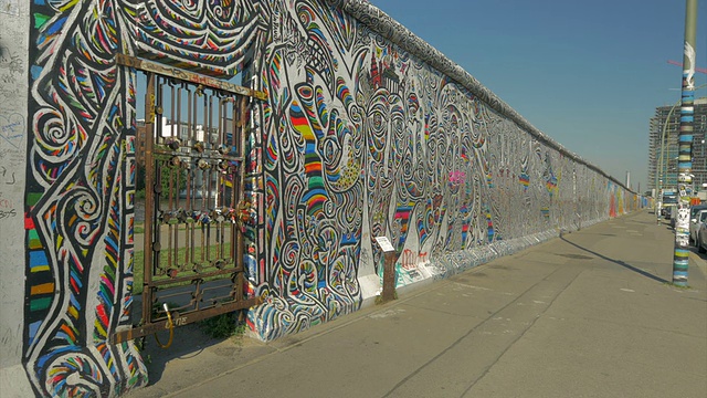 柏林墙，涂鸦，壁画视频素材