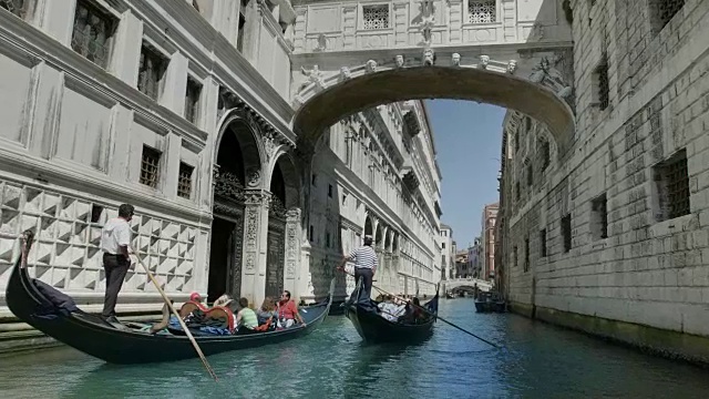 威尼斯，叹息桥视频素材