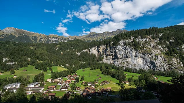 夏天瑞士的Lauterbrunnen山谷视频下载