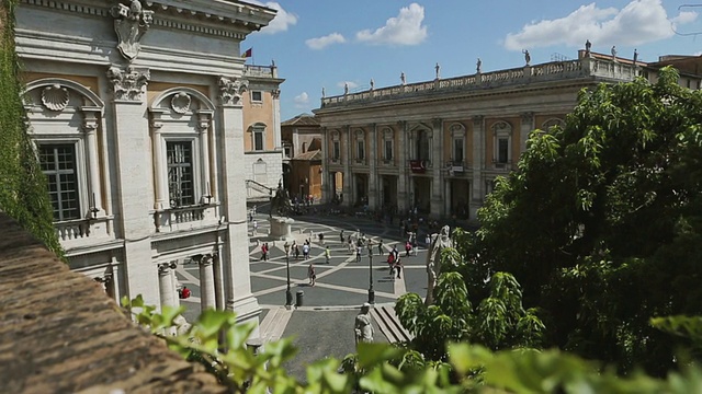 罗马的卡皮托利尼山和坎皮多里奥广场视频素材