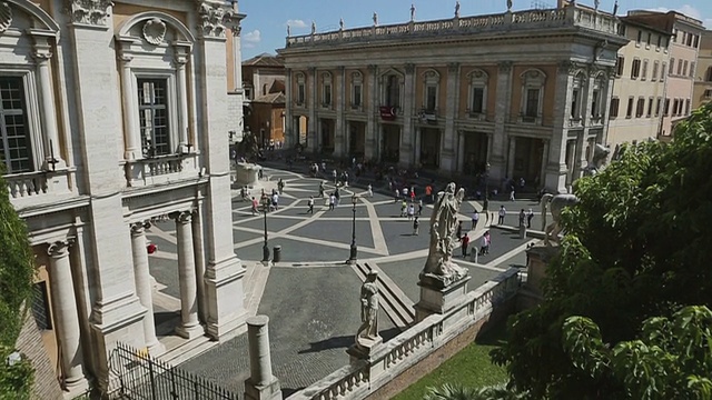罗马的卡皮托利尼山和坎皮多里奥广场视频素材