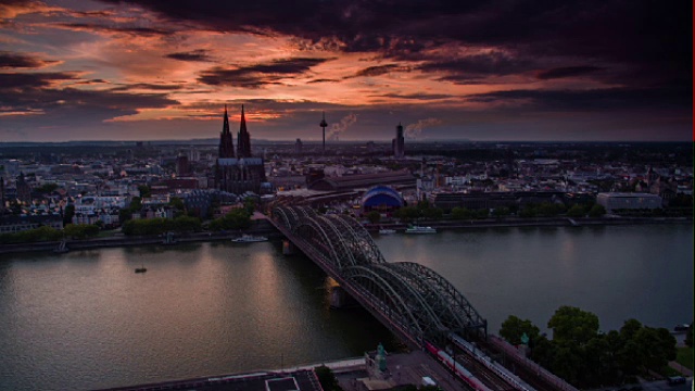 德国科隆和莱茵河视频素材