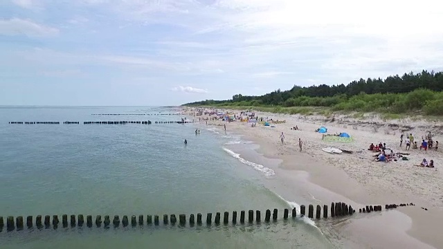 赫尔半岛的波罗的海海滩视频素材