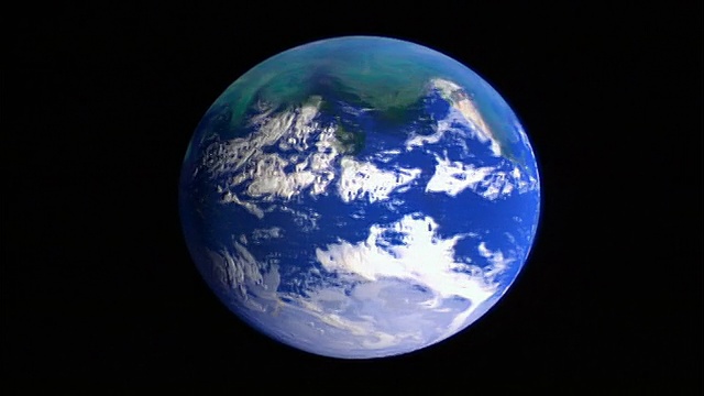 CGI旋转地球与污染云覆盖它/黑色背景视频素材