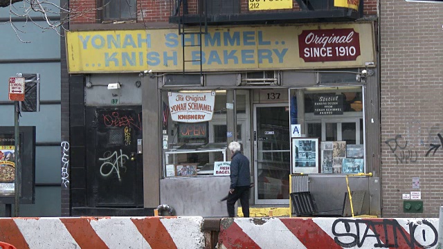 面包店门面，下东区(波威里)-曼哈顿，纽约市视频下载