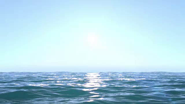 平静的海洋蓝色的早晨视频下载