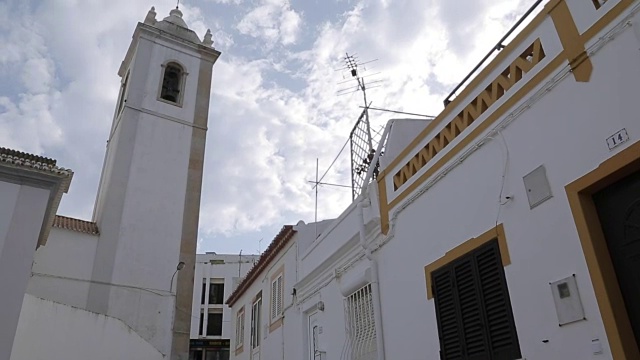 教堂尖顶，阿尔布费拉，阿尔加维，葡萄牙，欧洲视频下载