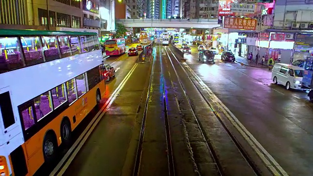 香港夜晚的街道视频下载