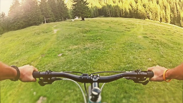登山车车载视频在阿尔卑斯山视频素材