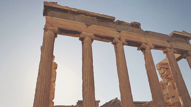 雅典的帕台农神庙视频素材