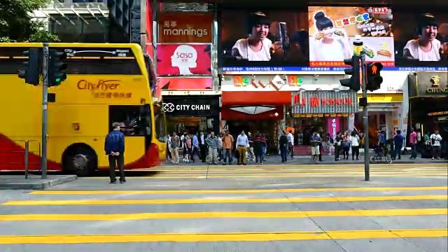 时间推移-香港人太多视频素材