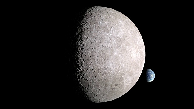月球远侧的月相视频素材