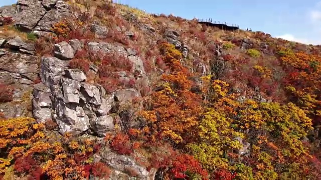 奇里桑国家公园的野戈丹山顶，秋天的色彩和晴朗的天空视频素材