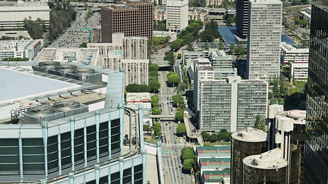 摩天大楼的洛杉矶街道视频素材