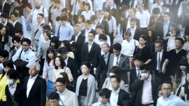东京上班路上的人群视频下载