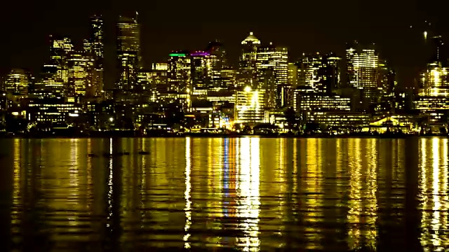 西雅图城市景观时光流逝视频素材