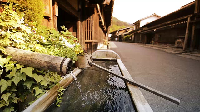 Tsumago是日本长野的传统村庄视频下载