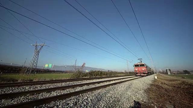 蒙太奇列车经过视频素材