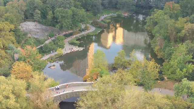 纽约中央公园的盖普斯托大桥视频下载