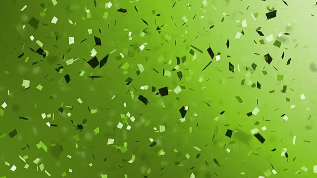 绿色的五彩纸屑爆炸视频素材