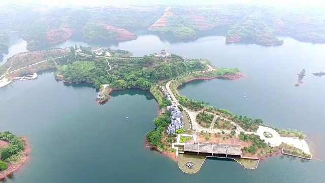 千岛湖景观鸟瞰图视频下载