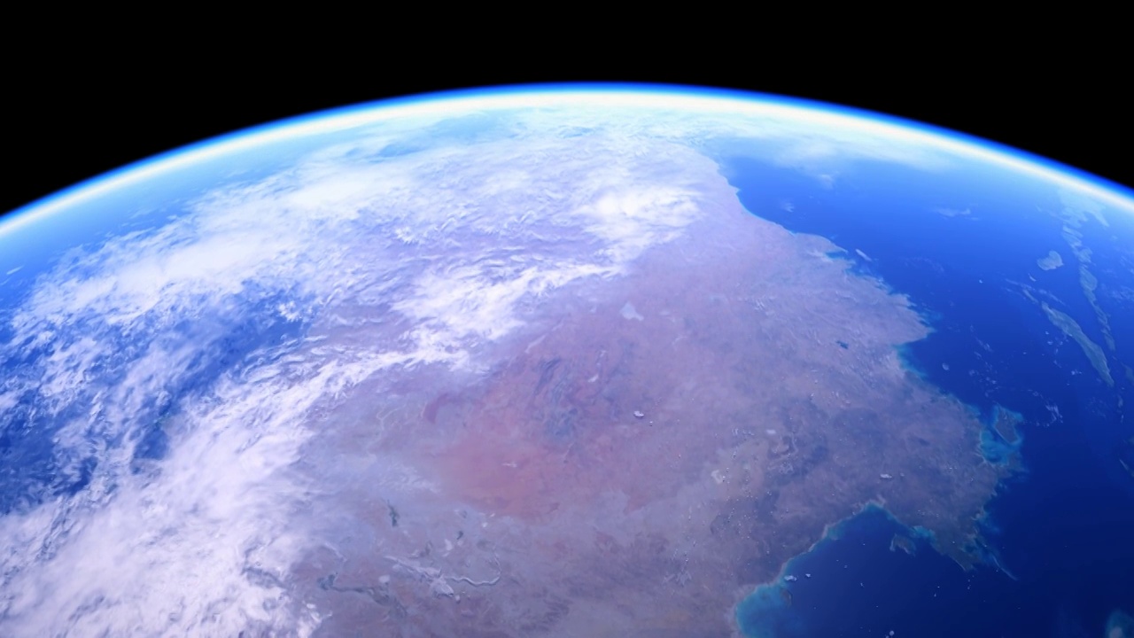 从太空上看澳大利亚大陆视频素材