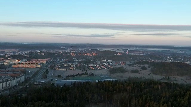 瑞典乡村风景航拍视频视频素材