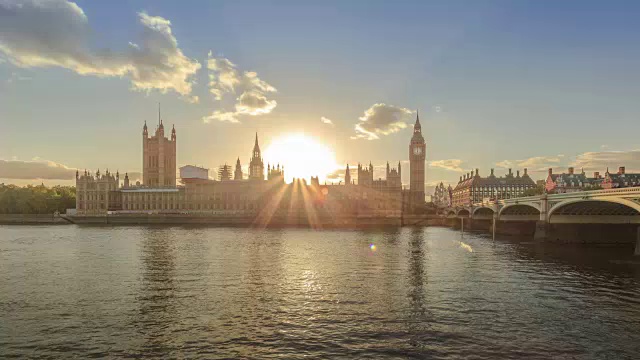 伦敦大本钟的日落视频素材