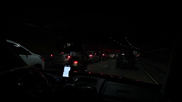 隧道交通堵塞视频素材