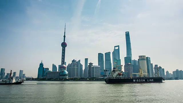 上海天际线的时间流逝视频素材