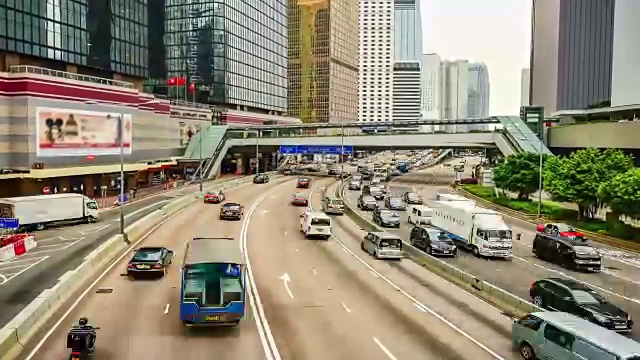 香港的交通量为4k视频素材