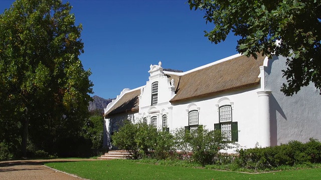 WS Manor House，南非西开普Boschendal葡萄酒庄园/ Franschhoek的荷兰风格农舍视频下载