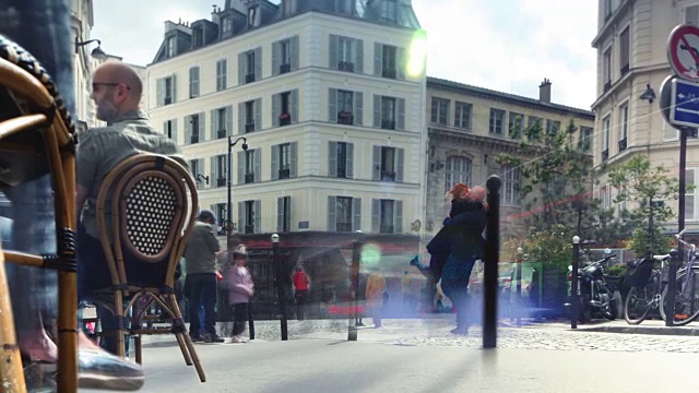 巴黎人行道咖啡馆夫妇Cinemagraph 4K视频下载