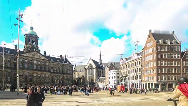 4K时光流逝:阿姆斯特丹大坝广场视频下载
